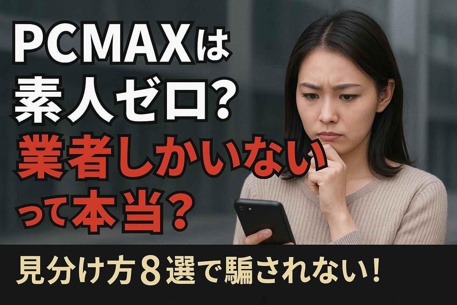 PCMAXは素人ゼロ？業者しかいないという噂の真相と見分け方8選