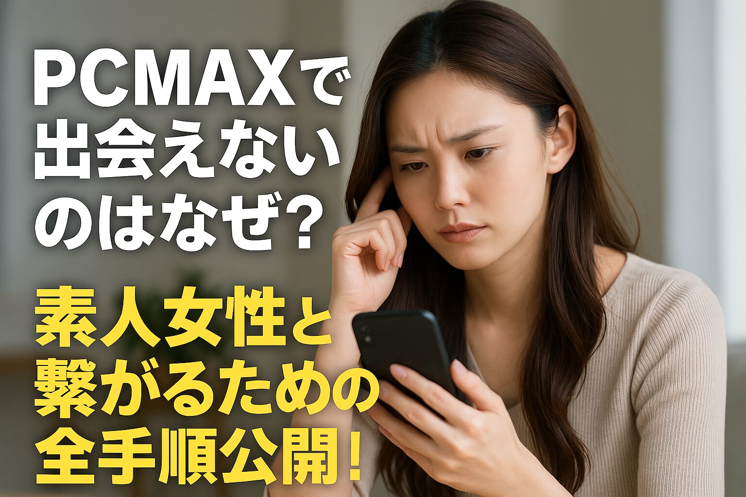 PCMAXで出会えないのはなぜ？素人女性と繋がるための全手順公開
